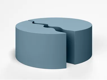 DUAL - Modular round coated foam pouf by SIXINCH - view 2
