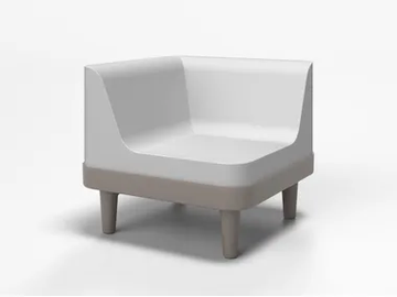 OFFSHORE - Corner coated foam armchair by SIXINCH - view 2