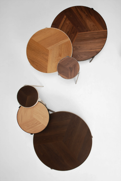 GYROS - Low round wooden coffee table by Skema - view 3