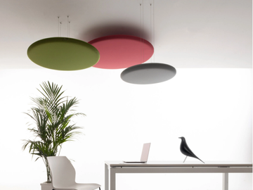 TRAMETES - Fabric hanging acoustic panel with Integrated Lighting by Skema - view 2