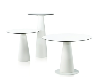 HOPLÀ - Round polyethylene high table by SLIDE - view 2