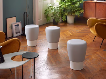 LAU - Upholstered polyethylene stool by SLIDE - view 3