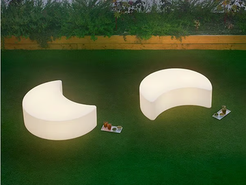 MOON - With light polyethylene pouf by SLIDE - view 3