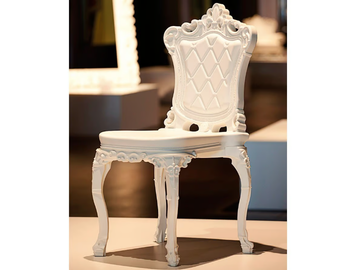 PRINCESS OF LOVE - Contemporary style tufted plastic garden chair by SLIDE - view 3