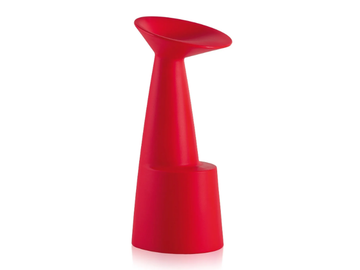 VOILÁ - High polyethylene barstool with footrest by SLIDE - view 2
