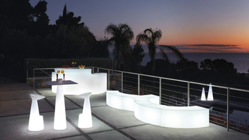 YPSILON - Modular with light polyethylene bench by SLIDE - view 3