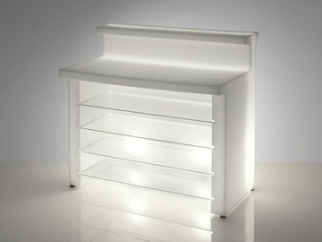 BREAK LINE - Illuminated outdoor polyethylene bar counter by SLIDE - view 2