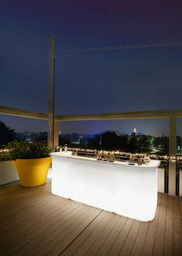 BREAK LINE - Illuminated outdoor polyethylene bar counter by SLIDE - view 3