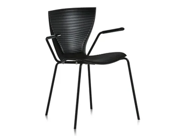 GLORIA - Stackable polypropylene chair with armrests by SLIDE - view 2