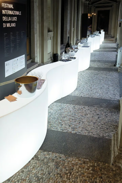 SNACK BAR - Illuminated outdoor polyethylene bar counter by SLIDE - view 3