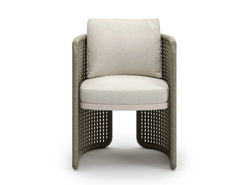 MIURA - Fabric garden chair with armrests by SNOC - view 2