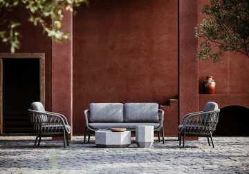 GEMMA - Octagonal cement garden side table by SNOC - view 3