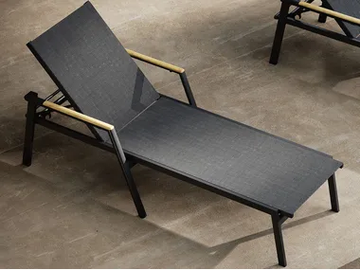 GEMMA - Folding textilene sun lounger by SNOC - view 2