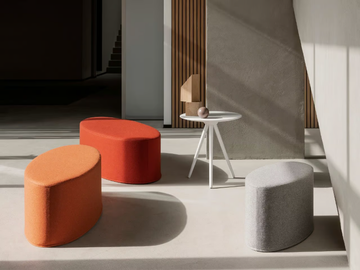 BON-BON - Oval fabric pouf by SOFTLINE - view 3
