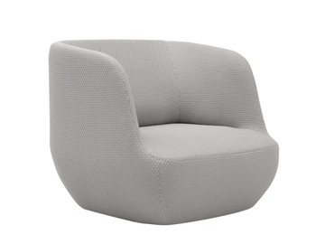 CLAY - Upholstered fabric armchair with armrests by SOFTLINE - view 2