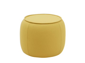 CONGA - Upholstered round fabric pouf by SOFTLINE - view 2