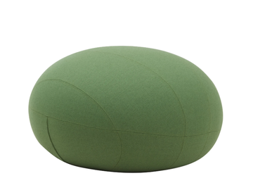 CUT - Upholstered round fabric pouf by SOFTLINE - view 2