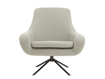 NOOMI - Swivel trestle-based fabric armchair by SOFTLINE - view 3