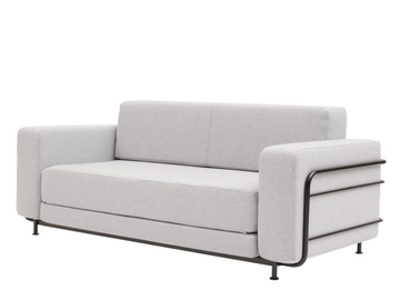 SILVER - 2 seater fabric sofa bed by SOFTLINE - view 2