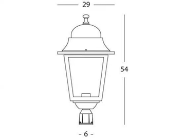MITO 872 - Lantern die cast aluminium garden lamp post by SOVIL - view 3