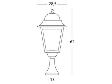 MITO 990 - Lantern die cast aluminium garden lamp post by SOVIL - view 3