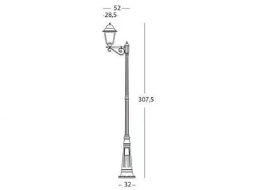 MITO 991 - Lantern die cast aluminium garden lamp post by SOVIL - view 3
