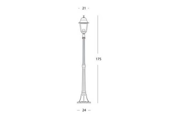 QUADRATA 341 - Lantern die cast aluminium garden lamp post by SOVIL - view 3