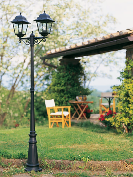 QUADRATA 396 - Lantern die cast aluminium garden lamp post by SOVIL - view 3