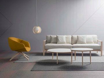 ANITA - Swivel fabric armchair with armrests by SP01 - view 3