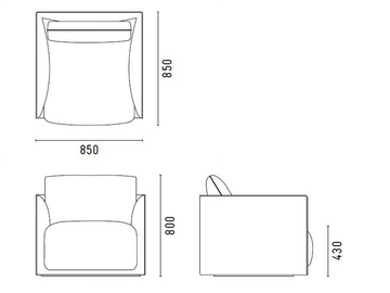 MAX - Armchair with armrests by SP01 - view 3