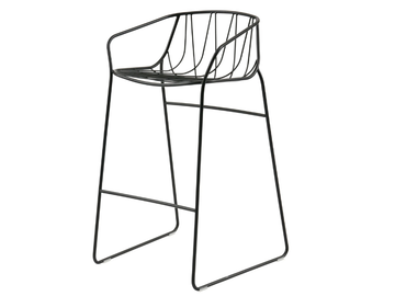 CHEE - Sled base high steel stool by SP01 - view 2