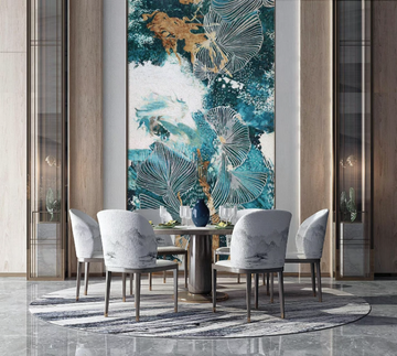 TEAL & OCHRE FANTASY - Indoor/outdoor glass mosaic by STON - view 3