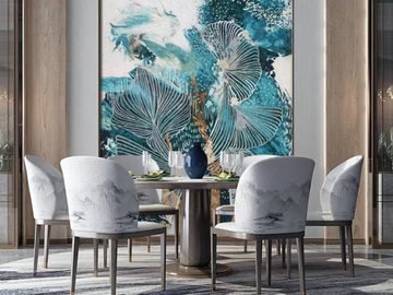 TEAL & OCHRE FANTASY - Indoor/outdoor glass mosaic by STON - view 2