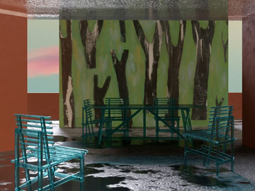 ALBERI NERI SU FONDO VERDE - Ecological wallpaper by STYL’EDITIONS - view 2