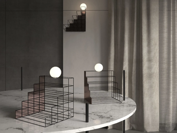 SHODY - Glass and aluminium floor lamp by SVITANOK - view 3