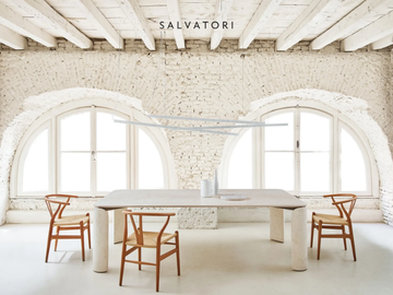 TAULA - Rectangular marble table by Salvatori - view 3