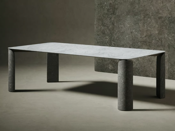 TAULA - Rectangular marble table by Salvatori - view 2