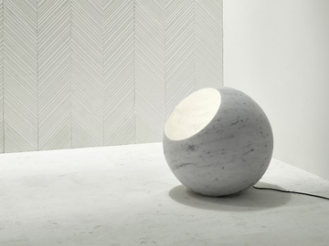 URANO - Carrara marble floor lamp by Salvatori - view 2