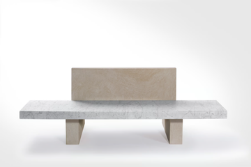 SPAN - Marble bench with back by Salvatori - view 3