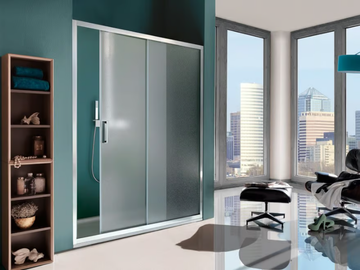 CEE ART - 2 places tempered glass shower cabin with sliding door by Samo - view 2