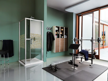 CEE ART - Rectangular tempered glass shower cabin with hinged door by Samo - view 3