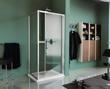 CEE ART - Rectangular tempered glass shower cabin with hinged door by Samo - view 2