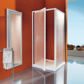 CIAO - Corner shower cabin with tray with hinged door by Samo - view 3