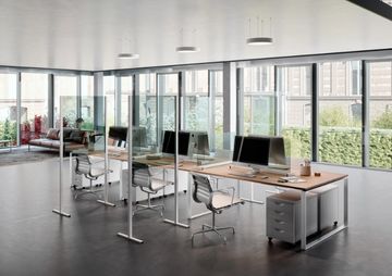 HALT COVID - Glass office screen / protective barrier by Samo - view 3