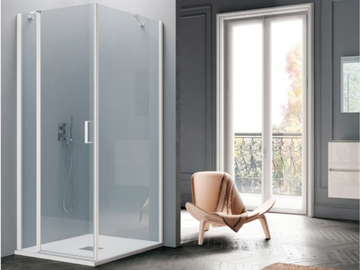 POLARIS - Corner tempered glass shower cabin with hinged door by Samo - view 2