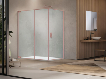 PYXIS - Pivot door and fixed panel in line with dedicated fixed panel by Samo - view 2