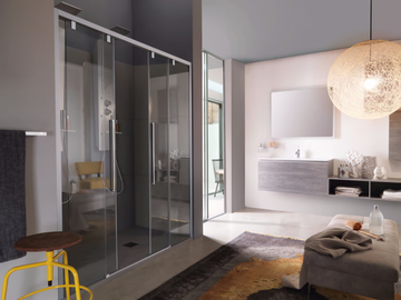 ACRUX - Niche rectangular shower cabin with sliding door by Samo - view 2