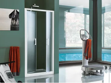 CEE ART - Niche tempered glass shower cabin with pivot door by Samo - view 2