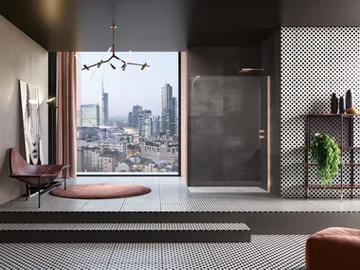 MOSCOVA - Corner rectangular tempered glass shower cabin by Samo - view 2