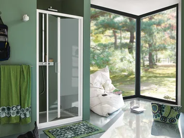 CEE ART - Niche tempered glass shower cabin with folding door by Samo - view 2